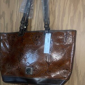 Dooney & Bourke Disney Vacation Club Embossed Brown and Black Tote